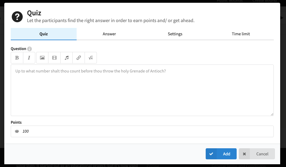 Actionbound quiz
