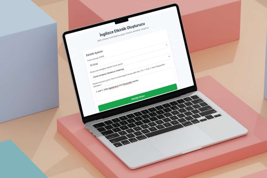 Yapay Zeka İngilizce Etkinlik Oluşturucu